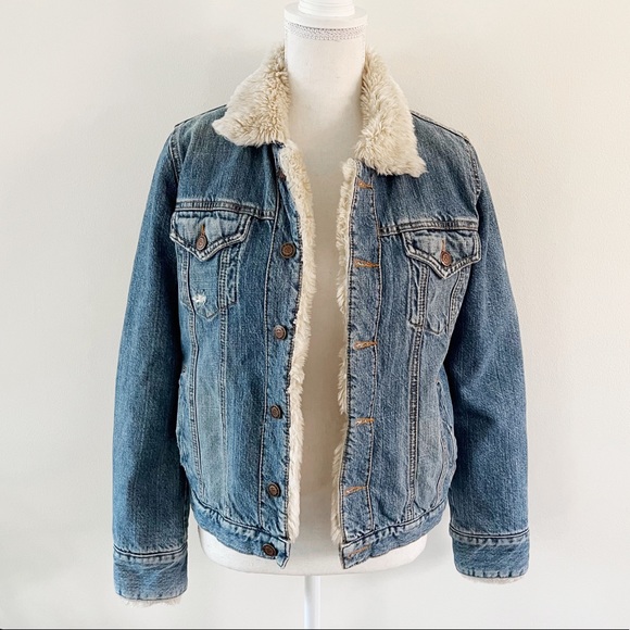 Earl Jean Jackets & Coats Rare Y2k Earl Jean Denim Sherpa Lined